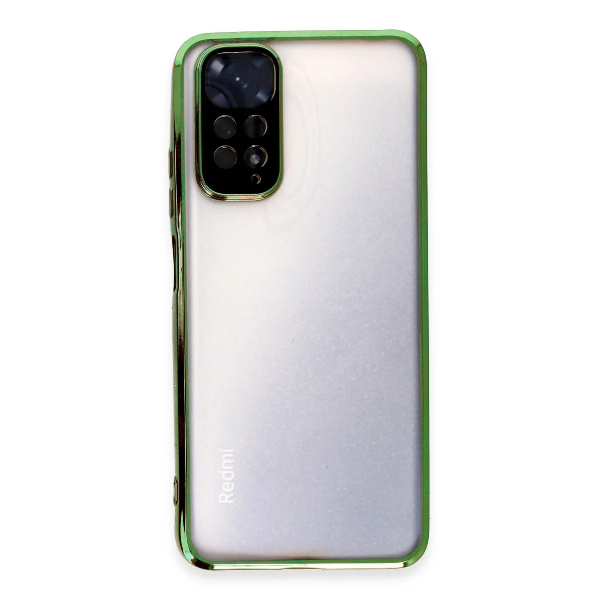 Note 11 Kılıf Razer Lensli Silikon - Yeşil Güvenli ve Estetik Koruma