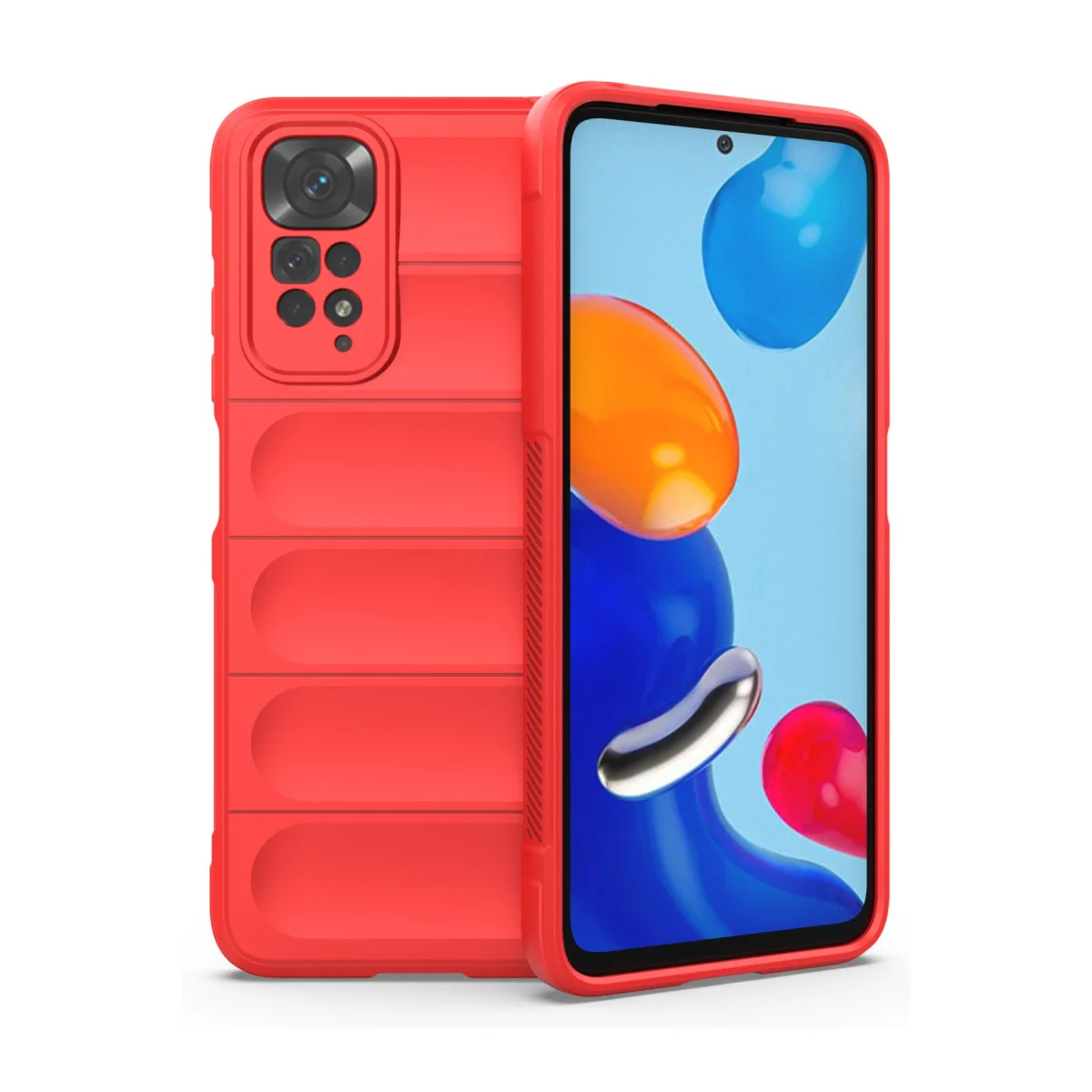 Note 11 Optimum Silikon Kılıf Kırmızı - Gelişmiş Darbe Koruması ve Mat Yüzey