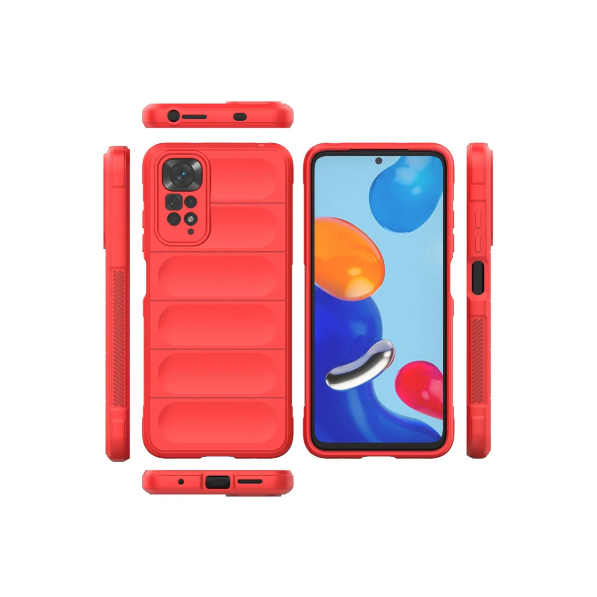 Note 11 Optimum Silikon Kılıf Kırmızı - Gelişmiş Darbe Koruması ve Mat Yüzey