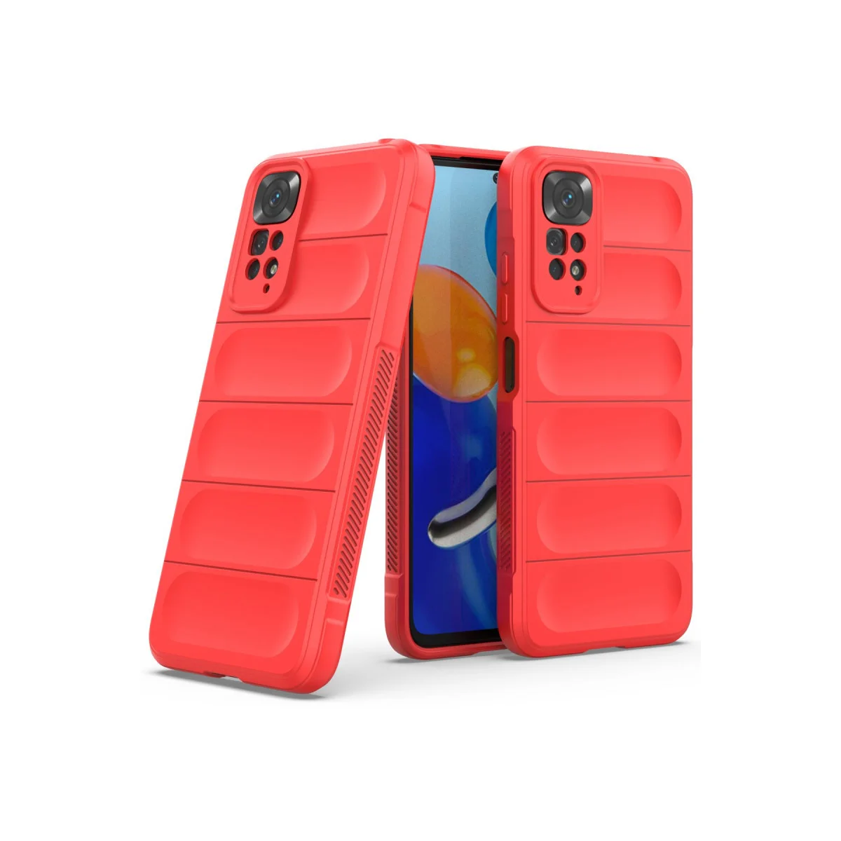 Note 11 Optimum Silikon Kılıf Kırmızı - Gelişmiş Darbe Koruması ve Mat Yüzey