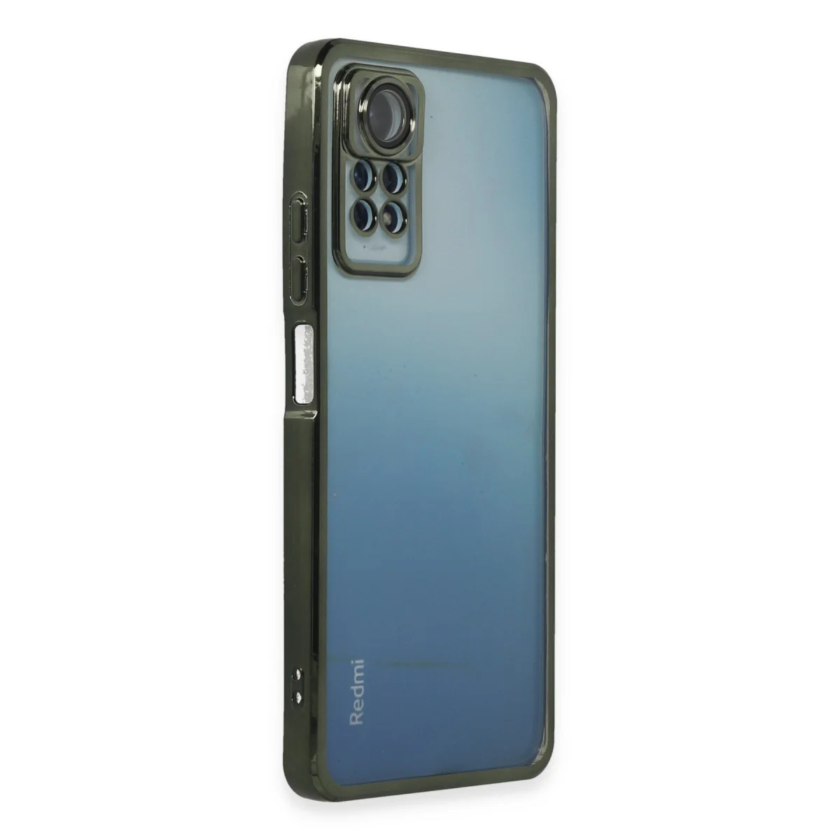 Note 11 Pro Kılıf Razer Lensli Silikon - Yeşil 4 Köşe Hava Yastığı