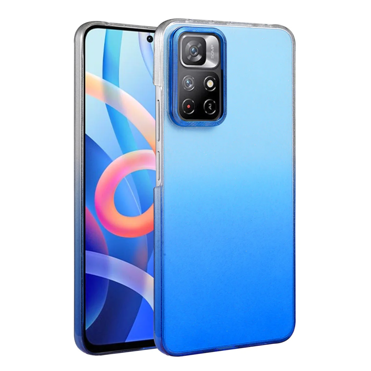 Note 11 Pro Mavi Premium Kapak - Işıltılı Şık Tasarım