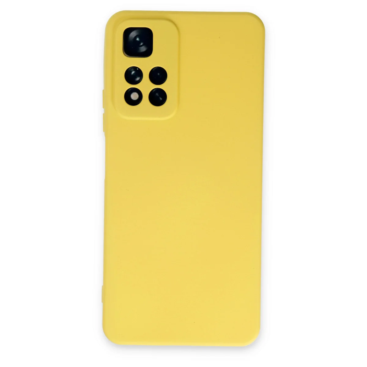 Note 11 Pro Plus 5G Kılıf - Nano İçi Kadife Silikon Sarı