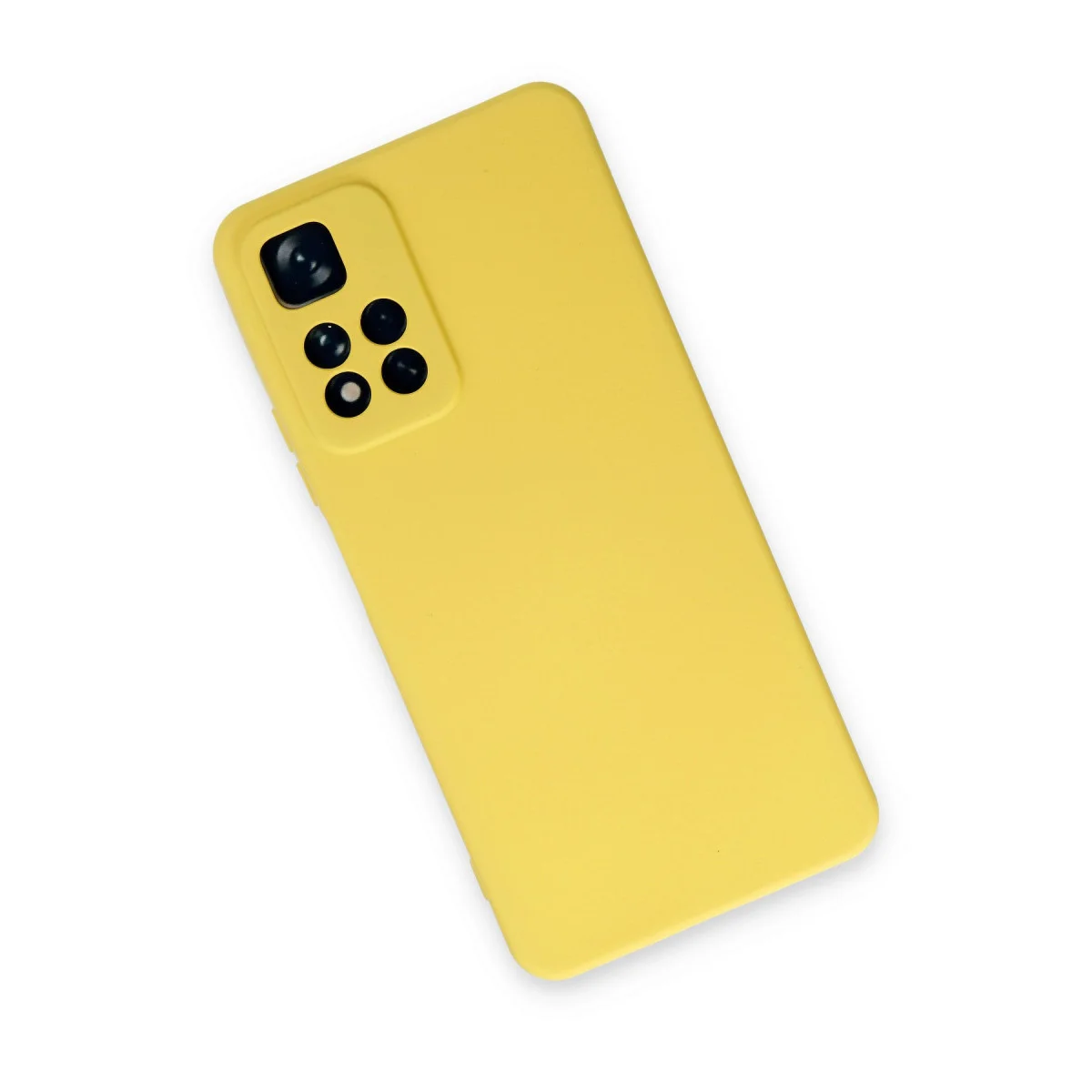Note 11 Pro Plus 5G Kılıf - Nano İçi Kadife Silikon Sarı