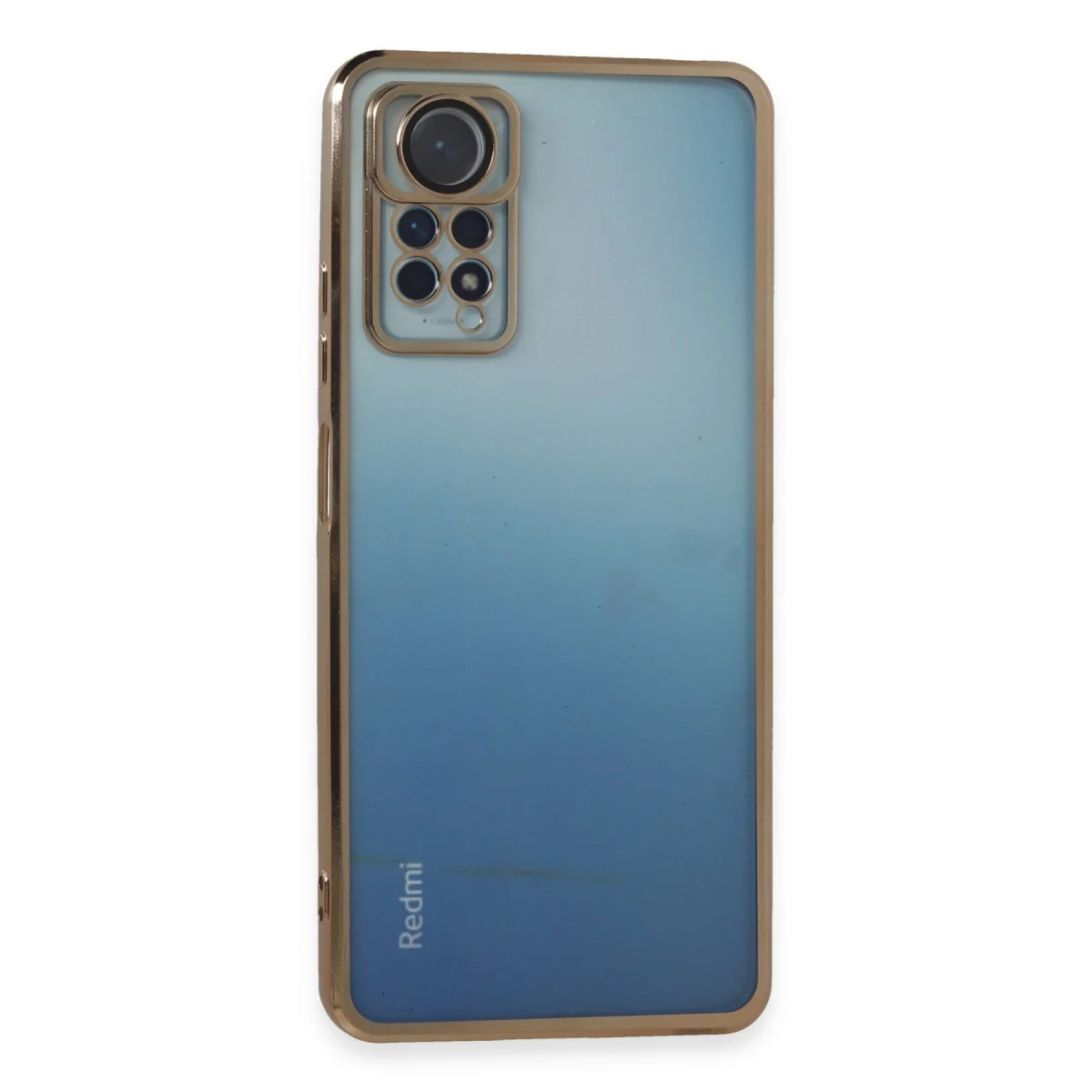 Note 11 Pro Razer Lensli Silikon Kılıf - Gold & Premium Koruma
