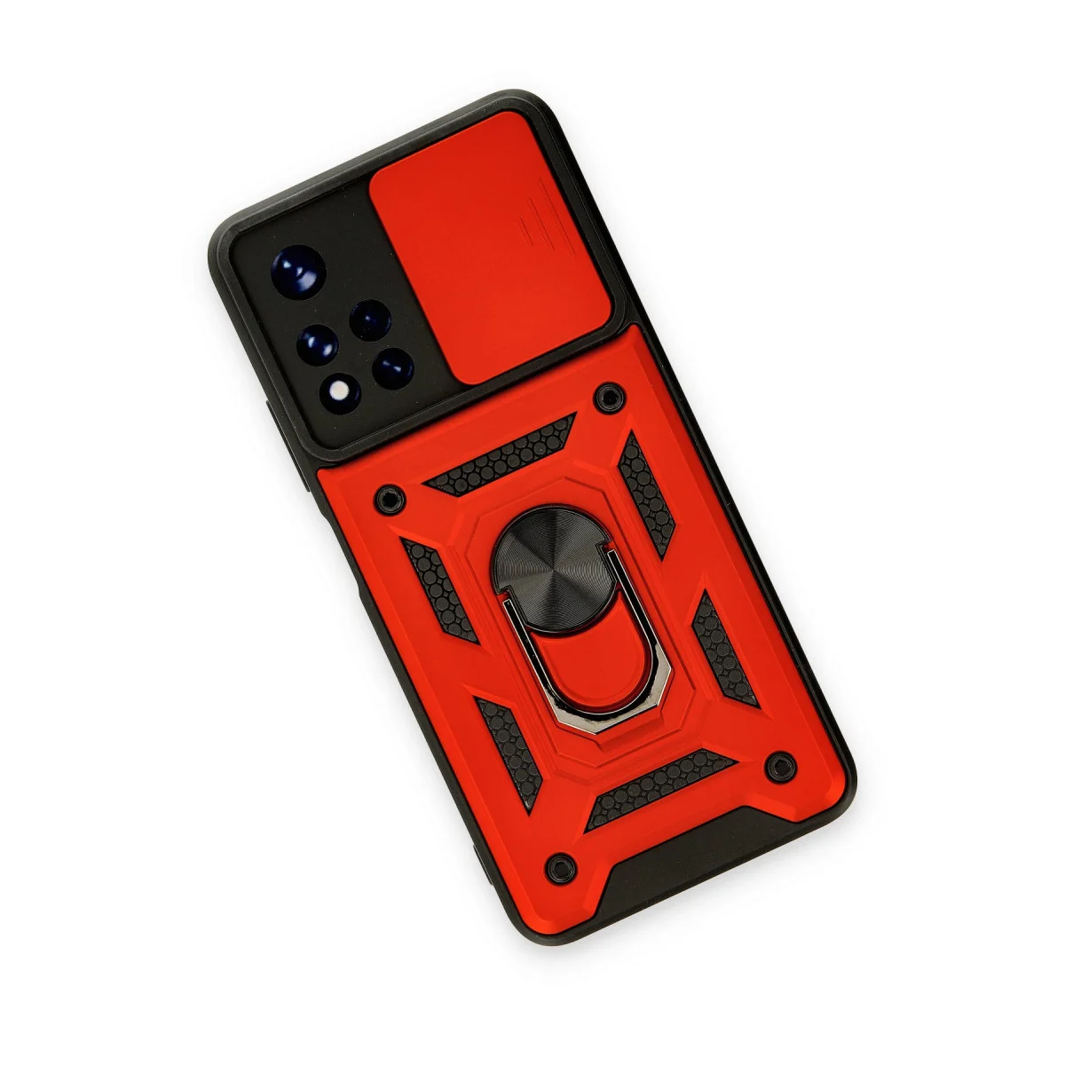 Note 11T Kılıf - Pars Lens Korumalı Kırmızı Silikon Kılıf