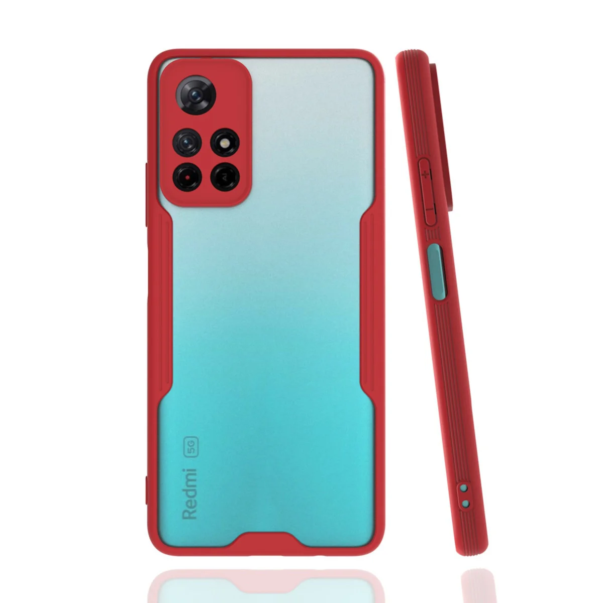 Note 11T Kılıf Platin Silikon - Kırmızı, TPU Fiber Karışımı, İnce Tasarım