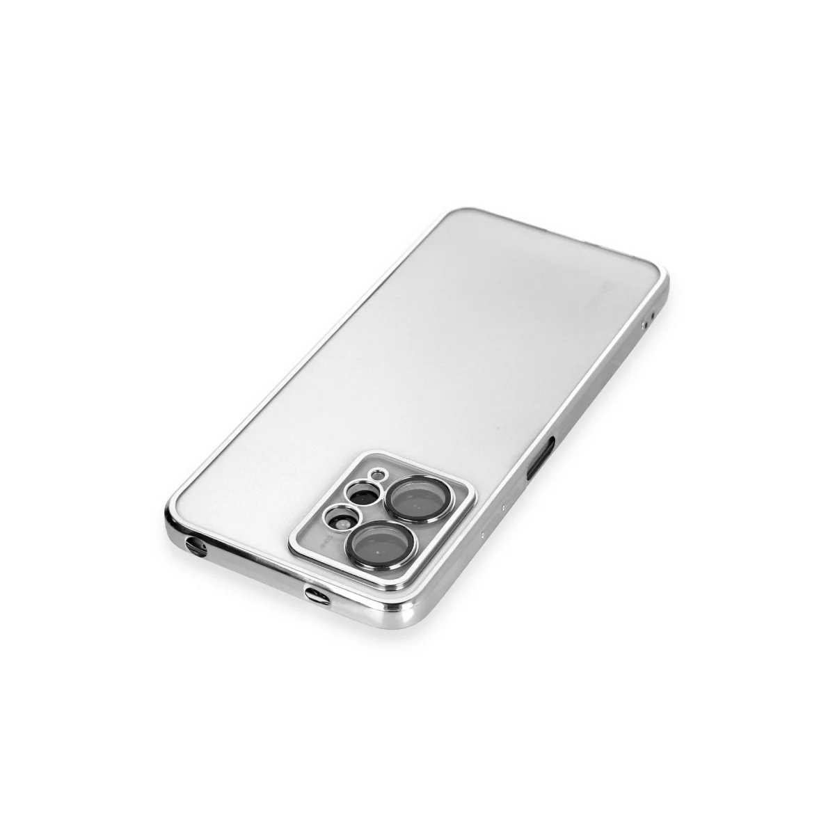 Note 12 4G Kılıf Silikon Razer Lensli - Gümüş