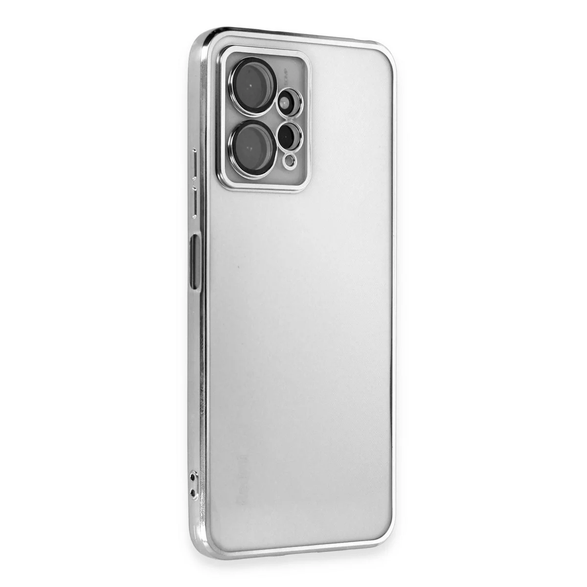 Note 12 4G Kılıf Silikon Razer Lensli - Gümüş