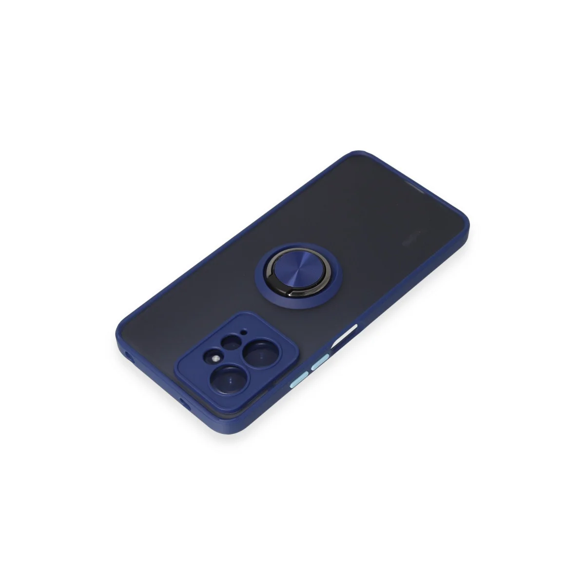 Note 12 4G Montreal Yüzüklü Silikon Kılıf - Lacivert