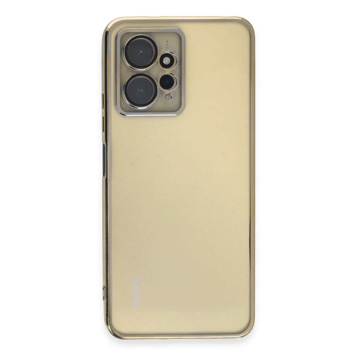 Note 12 4G Silikon Kılıf Razer Lensli - Gold