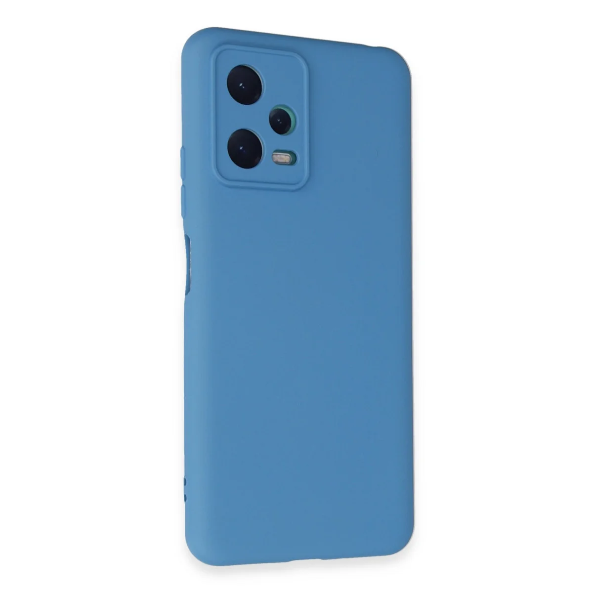 Note 12 5G Kadife Silikon Kılıf - Mavi Nano İçi Yerli Kalite & Koruma
