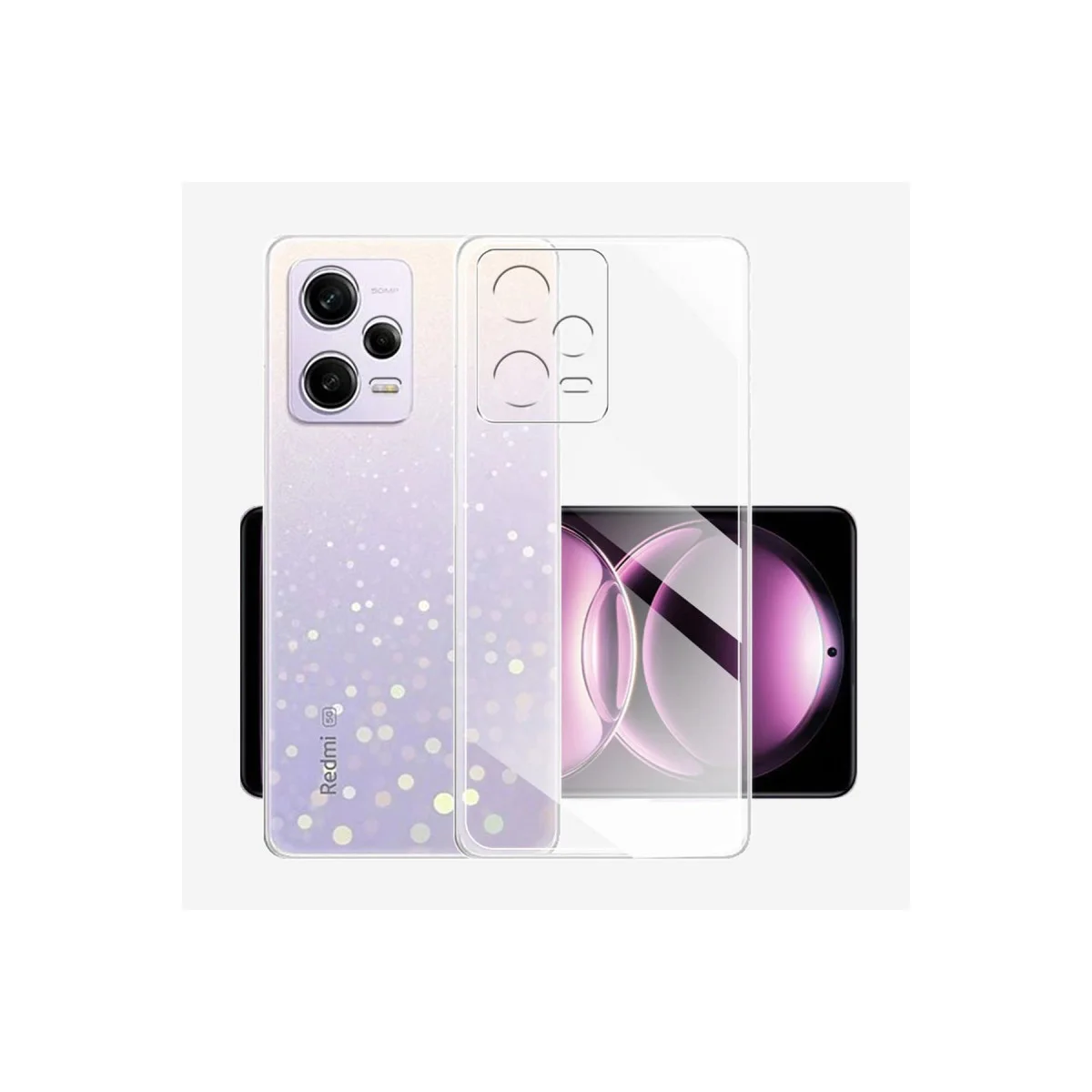 Note 12 5G Kılıf Şeffaf Silikon Lux - Ekran Koruyucu ve Özel Tasarım