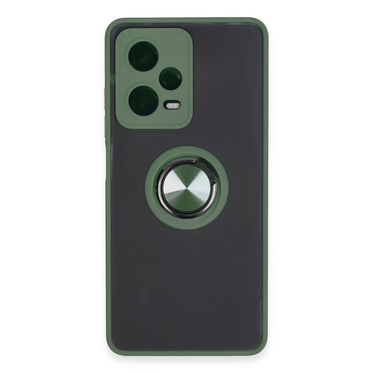 Note 12 5G Montreal Yüzüklü Silikon Kılıf - Yeşil