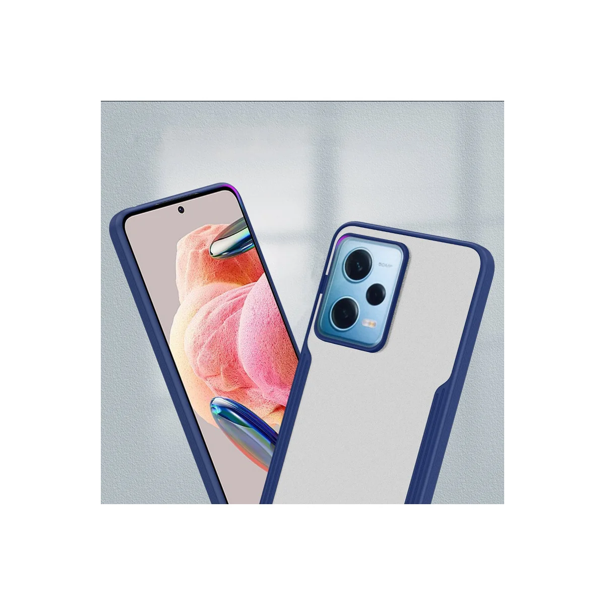 Note 12 5G Platin Silikon Kılıf - Lacivert Çıplak Kılıf