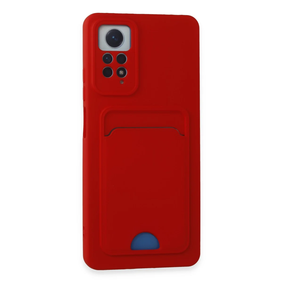 Note 12 Pro 4G Kelvin Kartvizitli Silikon Kılıf Kırmızı - Soft Touch Premium Koruma