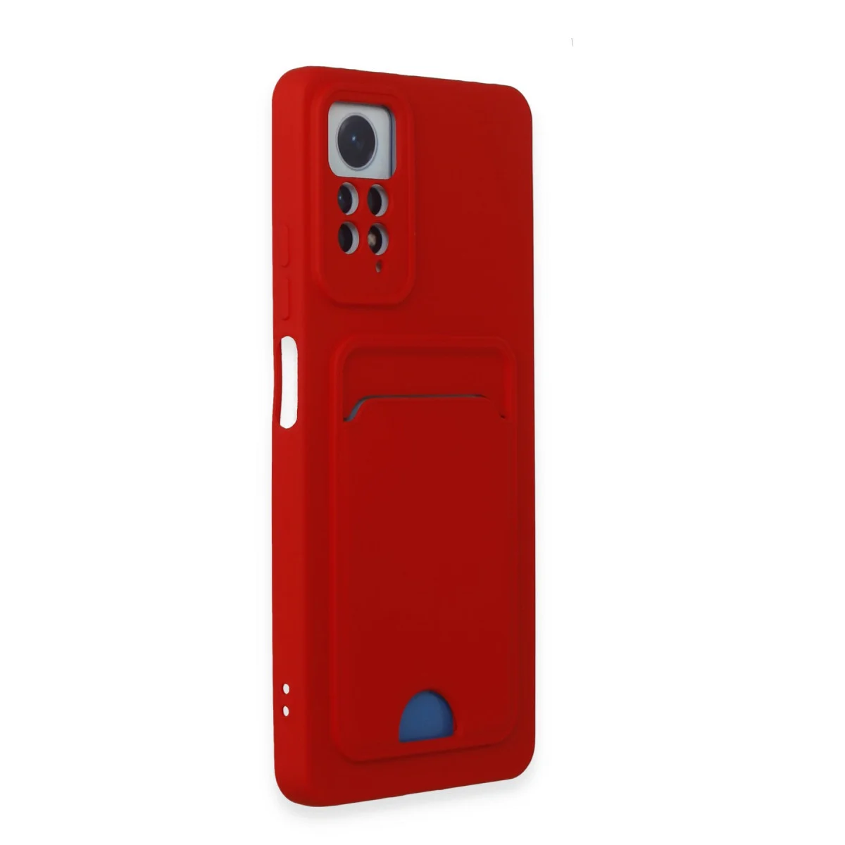 Note 12 Pro 4G Kelvin Kartvizitli Silikon Kılıf Kırmızı - Soft Touch Premium Koruma