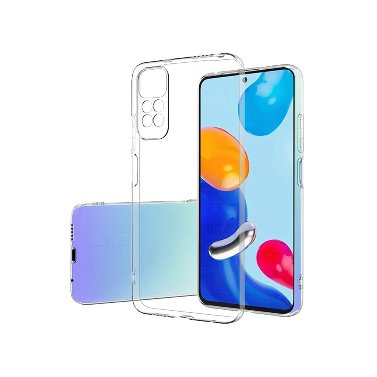 Note 12 Pro 4G Lux Şeffaf Silikon Kılıf - Ekran ve Kamera Koruması