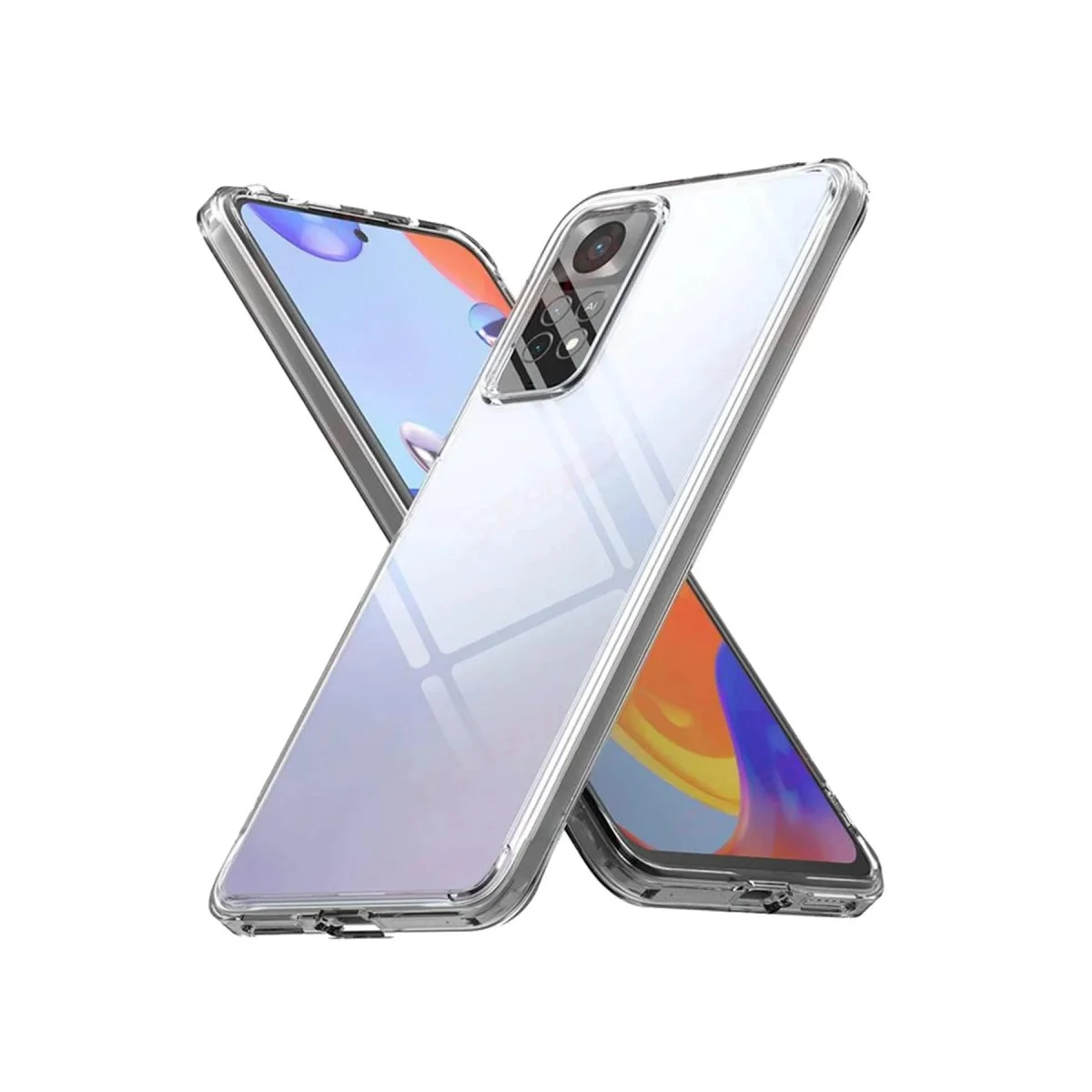 Note 12 Pro 4G Lux Şeffaf Silikon Kılıf - Ekran ve Kamera Koruması