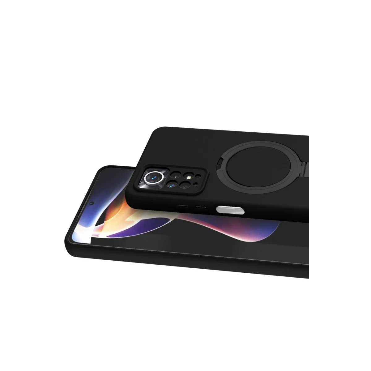 Note 12 Pro 4G Regal Magsafe Standlı Kapak - Siyah