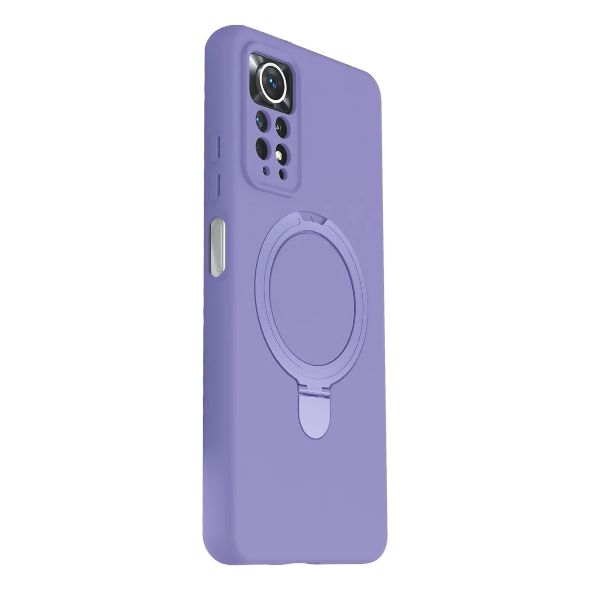 Note 12 Pro 4G Regal Magsafe Standlı Kapak - Lila - Pratik Şarj ve Güçlü Koruma