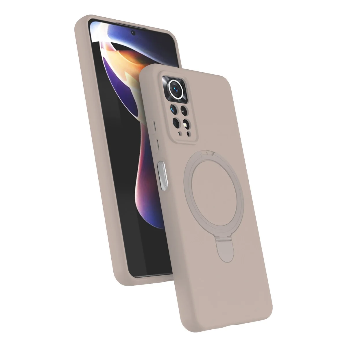 Note 12 Pro 4G Regal Magsafe Standlı Kapak - Çöl Titanyum