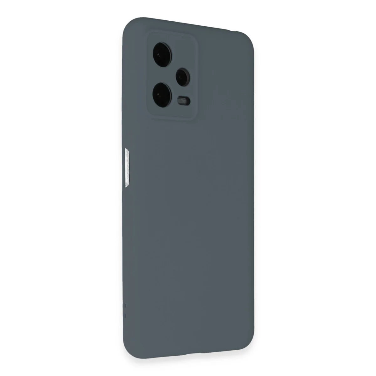 Note 12 Pro 5G Kadife Silikon Kılıf (Gri) - Nano İçi Premium Koruma