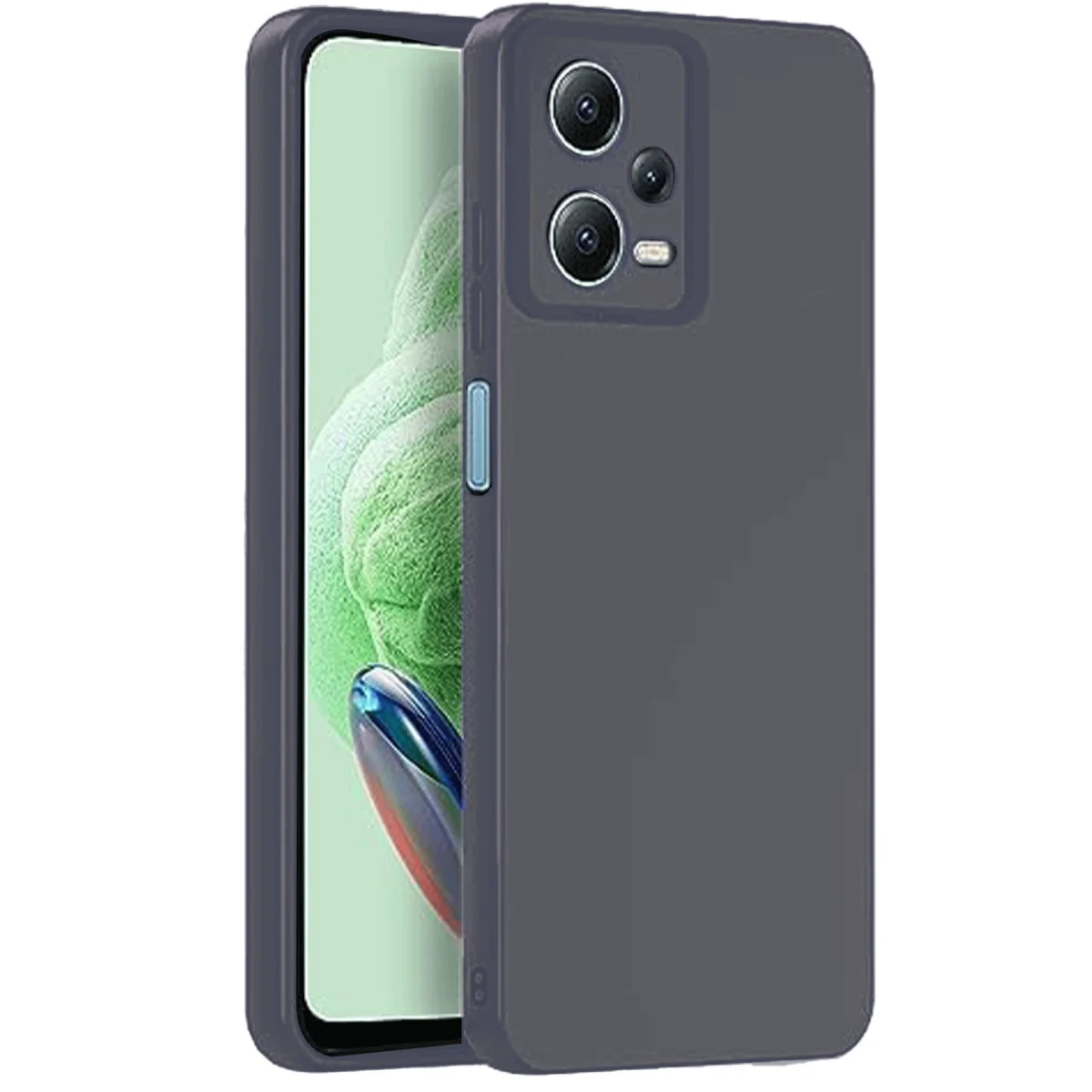 Note 12 Pro 5G Kadife Silikon Kılıf (Gri) - Nano İçi Premium Koruma