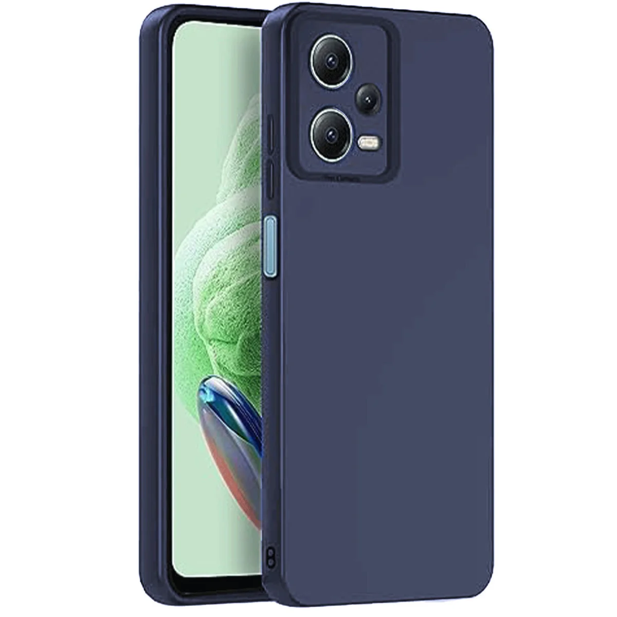 Note 12 Pro 5G Nano İçi Kadife Silikon Kılıf - Lacivert