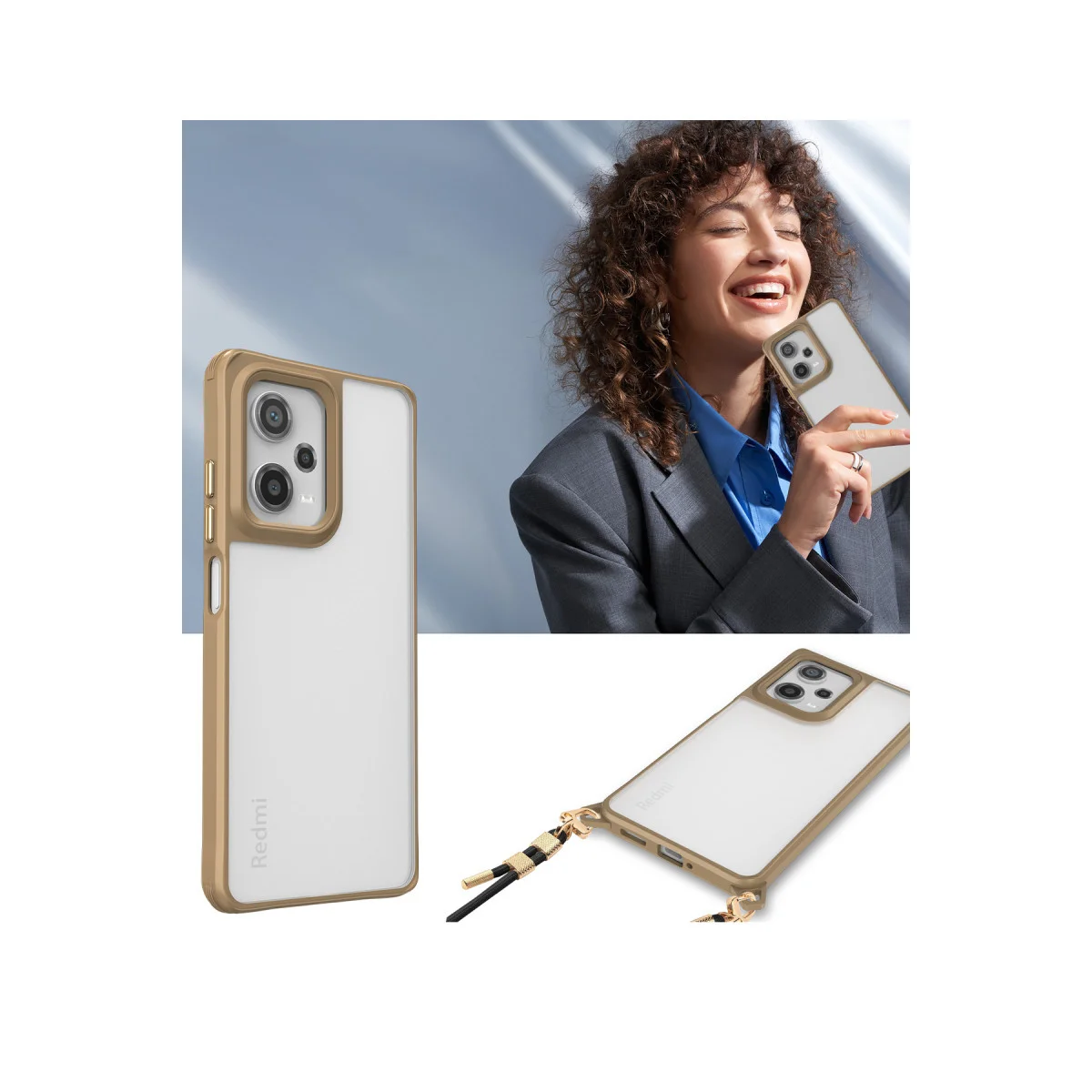 Note 12 Pro 5G Penta Silikon Kılıf - Siyah - Askeri Güvenlikli Askı Aparatlı