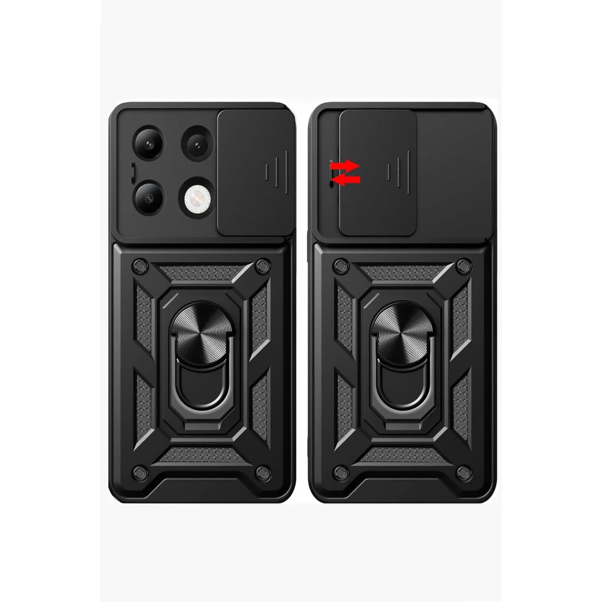 Note 13 4G Lens Korumalı Silikon Kılıf Yeşil - Pürüzsüz Doku ve Otomatik Stand