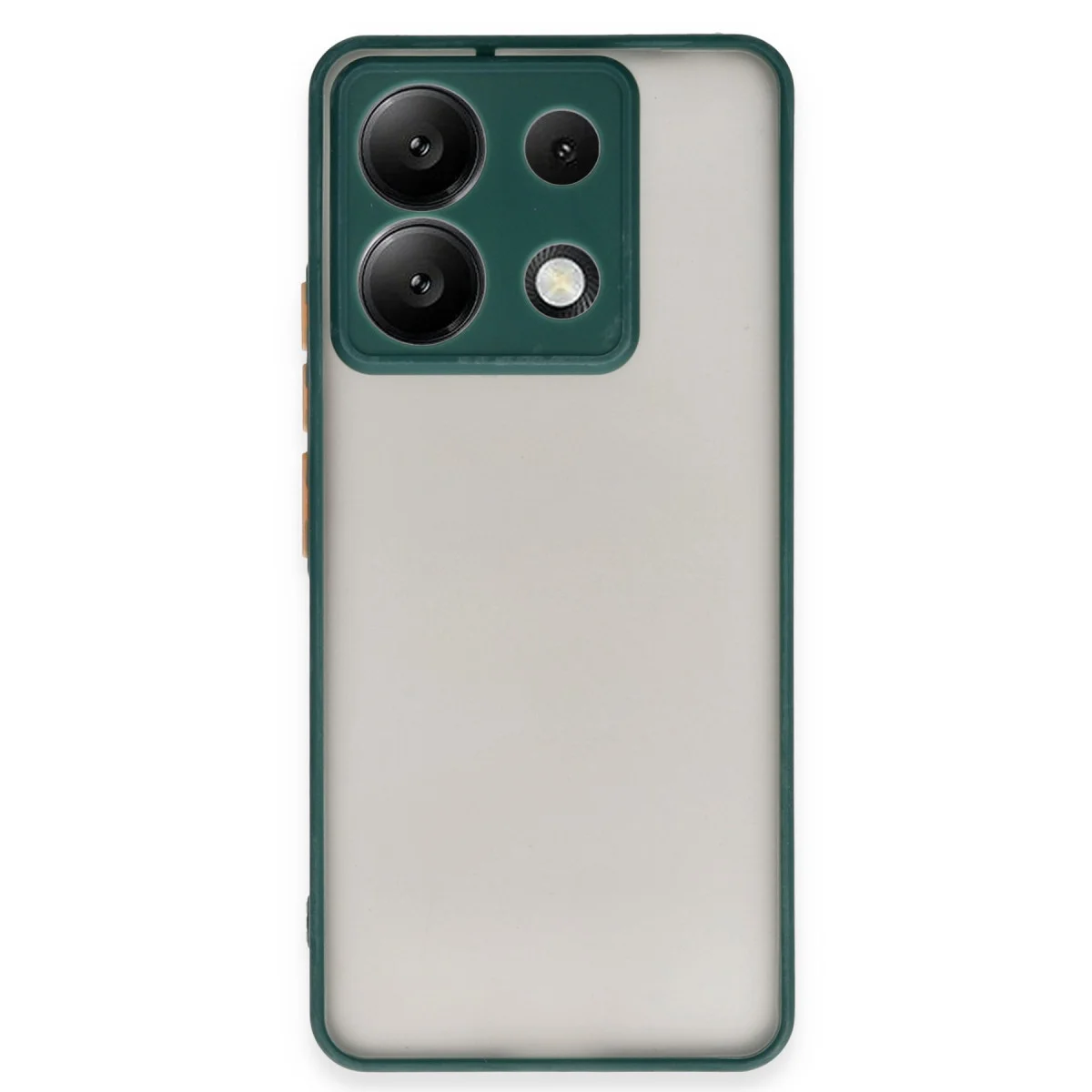 Note 13 5G Montreal Silikon Kılıf - Yeşil Kamera Korumalı, Darbe Emici ve Modern Tasarım