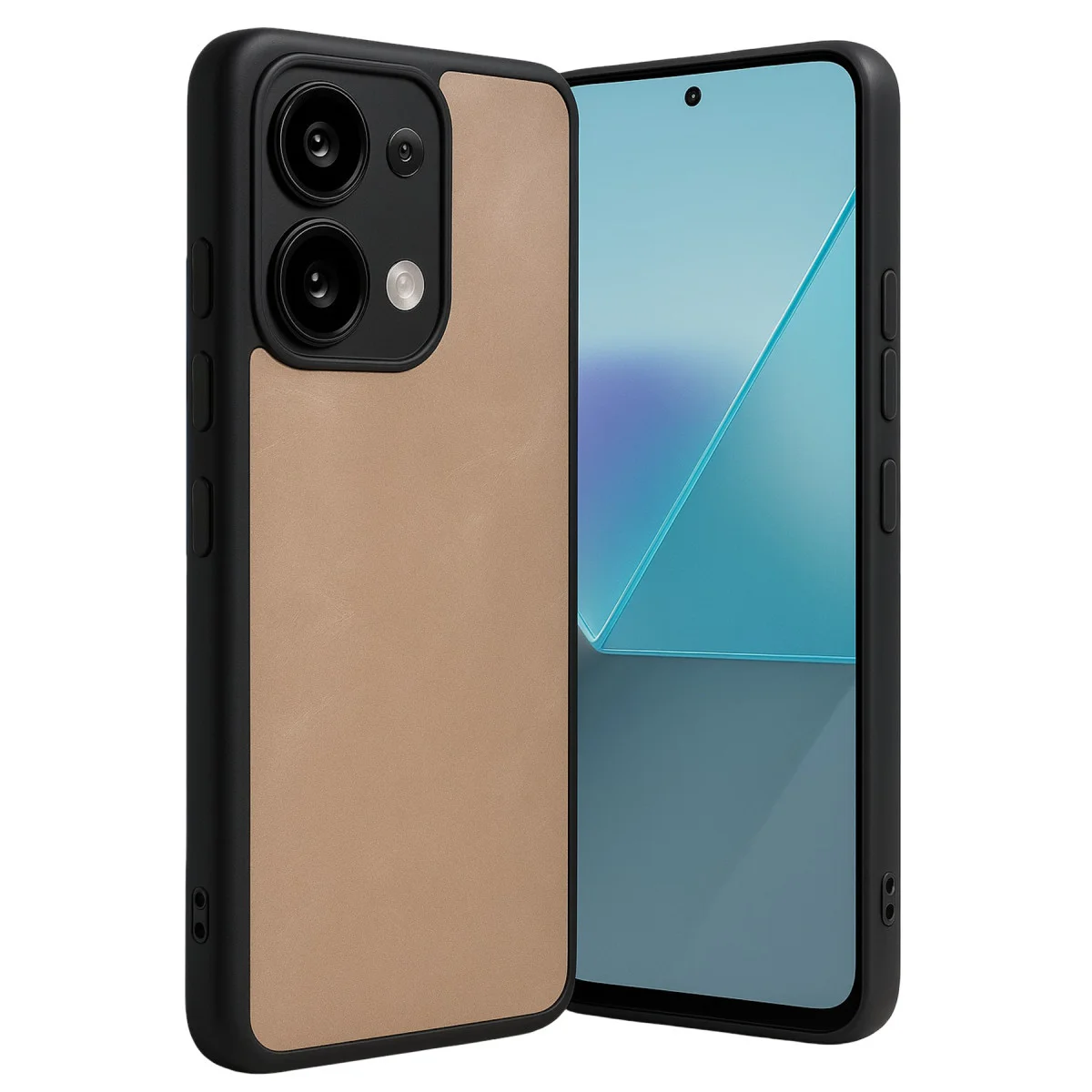 Note 13 Pro 4G Aras Deri Kapak - Pudra Cep Telefonu Kılıfı