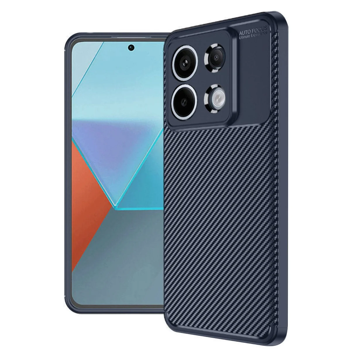 Note 13 Pro 4G Auto Focus Karbon Kılıf - Lacivert Kılıf