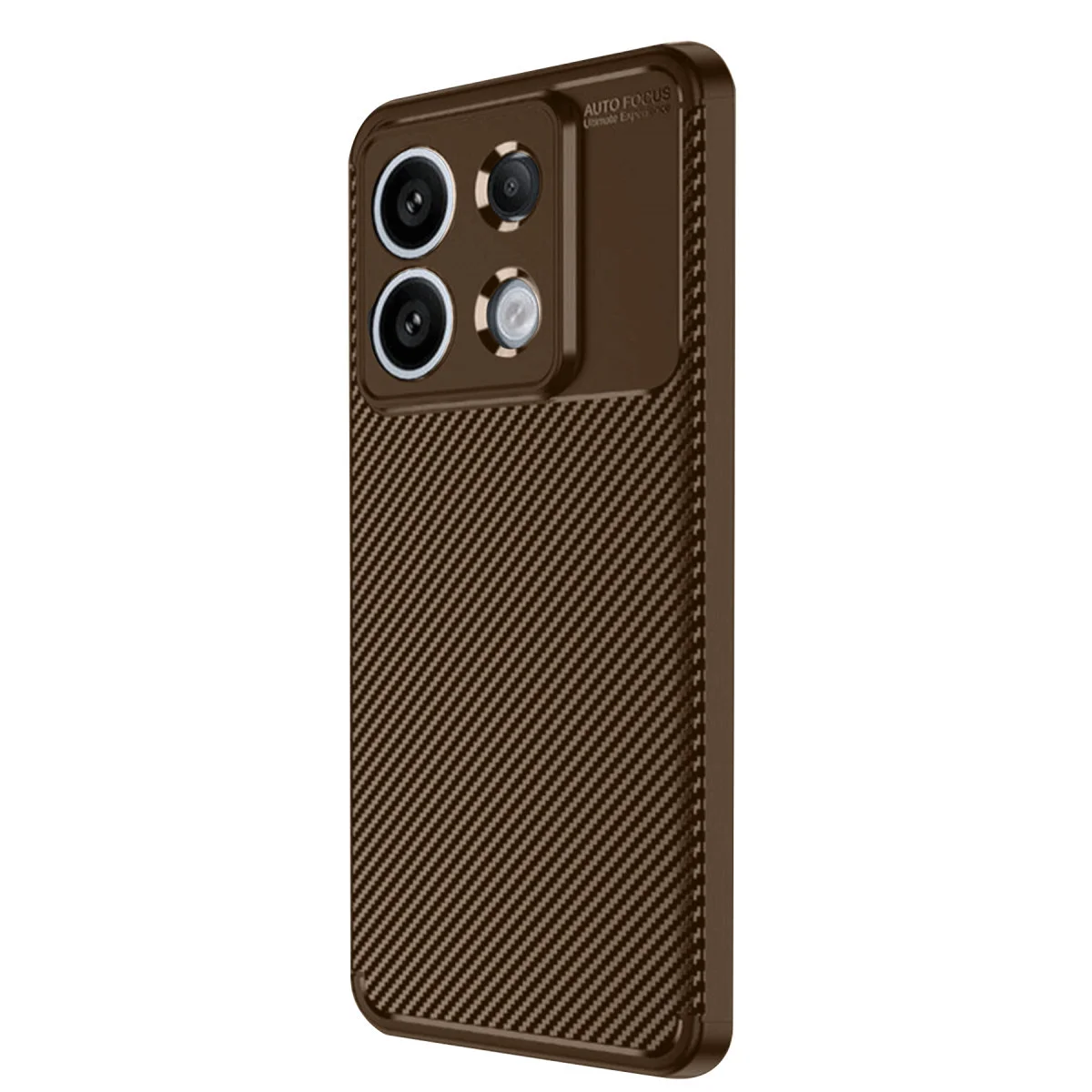 Note 13 Pro 4G Auto Focus Karbon Fiber Kılıf - Kahverengi ve Maksimum Koruma