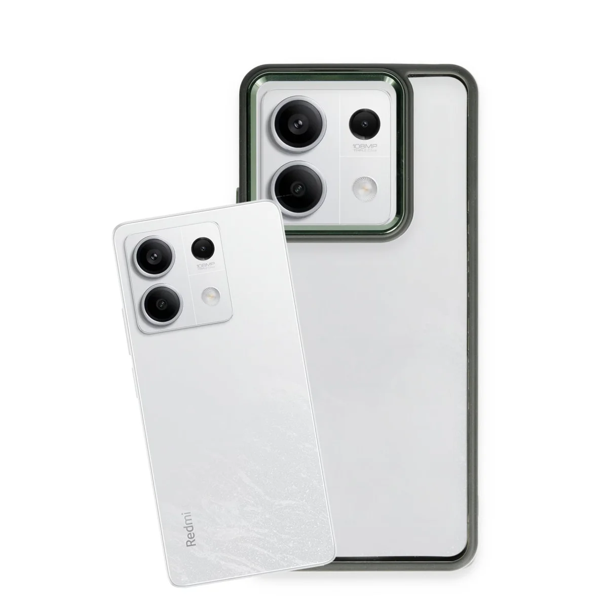 Note 13 Pro 4G Güçlü Silikon Kılıf - Koyu Yeşil
