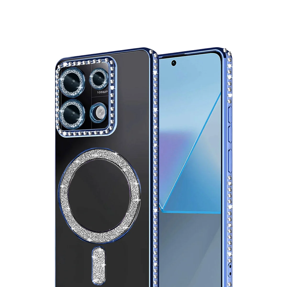 Note 13 Pro 4G Joke Simli Magneticsafe Kılıf - Mavi