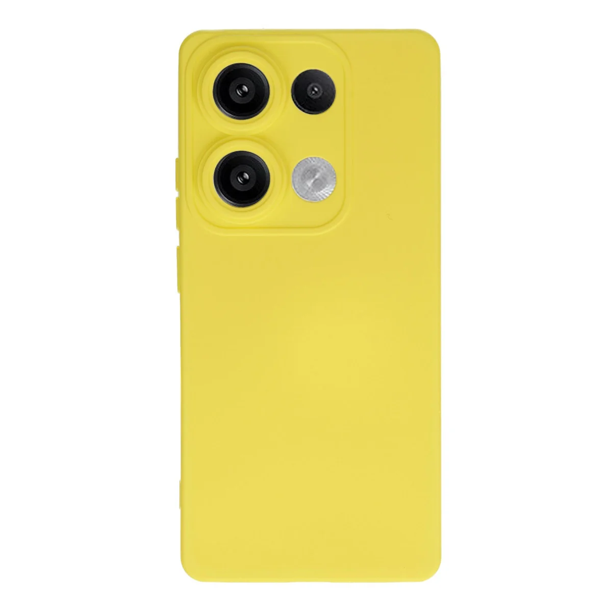 Note 13 Pro 4G Kadife Silikon Kılıf - Nano İçi Sarı Koruma Kılıfı