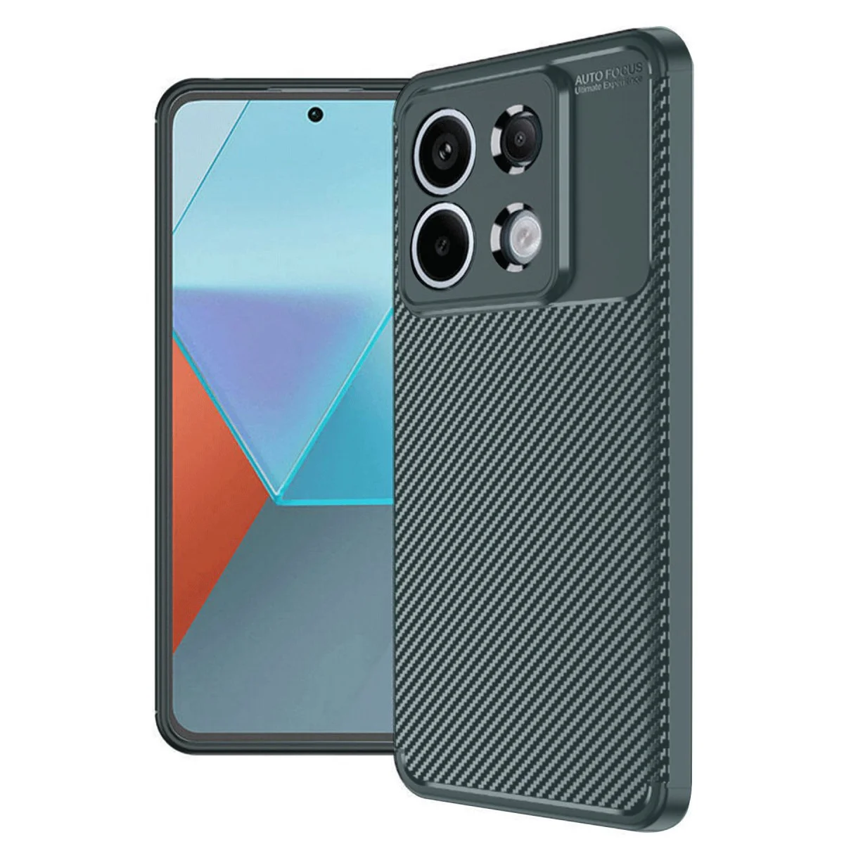 Note 13 Pro 4G Karbon Kılıf - Koyu Yeşil, Otomatik Odak ve Maksimum Koruma