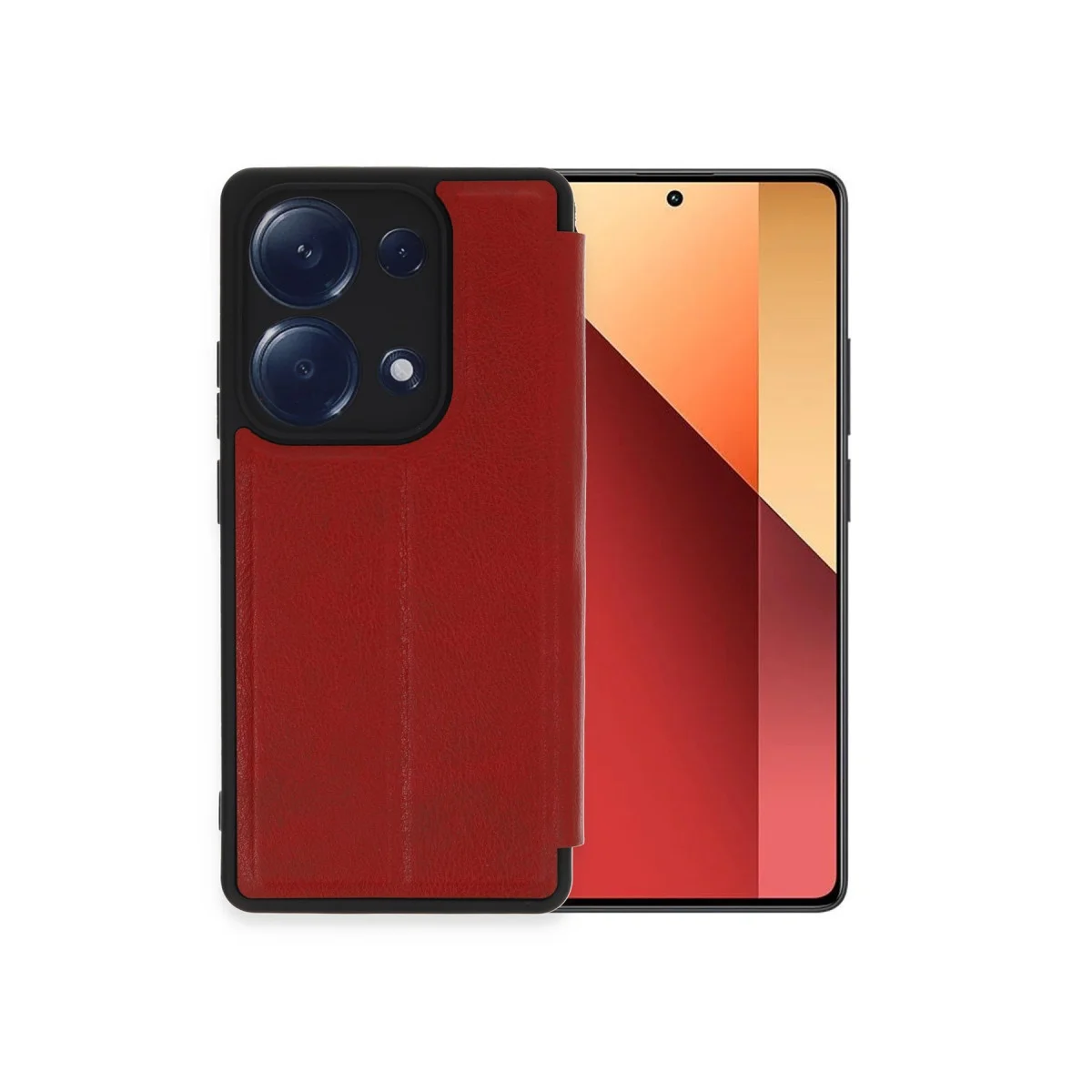 Note 13 Pro 4G Kılıf Flip Cover - Kırmızı