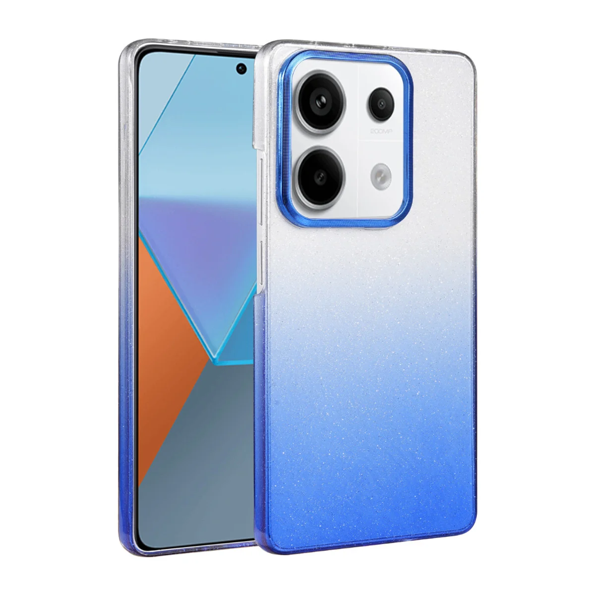 Note 13 Pro 4G Mavi Şık Glossy Kapak - Kamera Koruma ve Şıklık