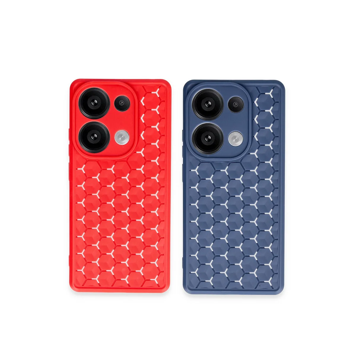 Note 13 Pro 4G Petek Silikon Kılıf Kırmızı - Modern ve Dayanıklı Telefon Koruma