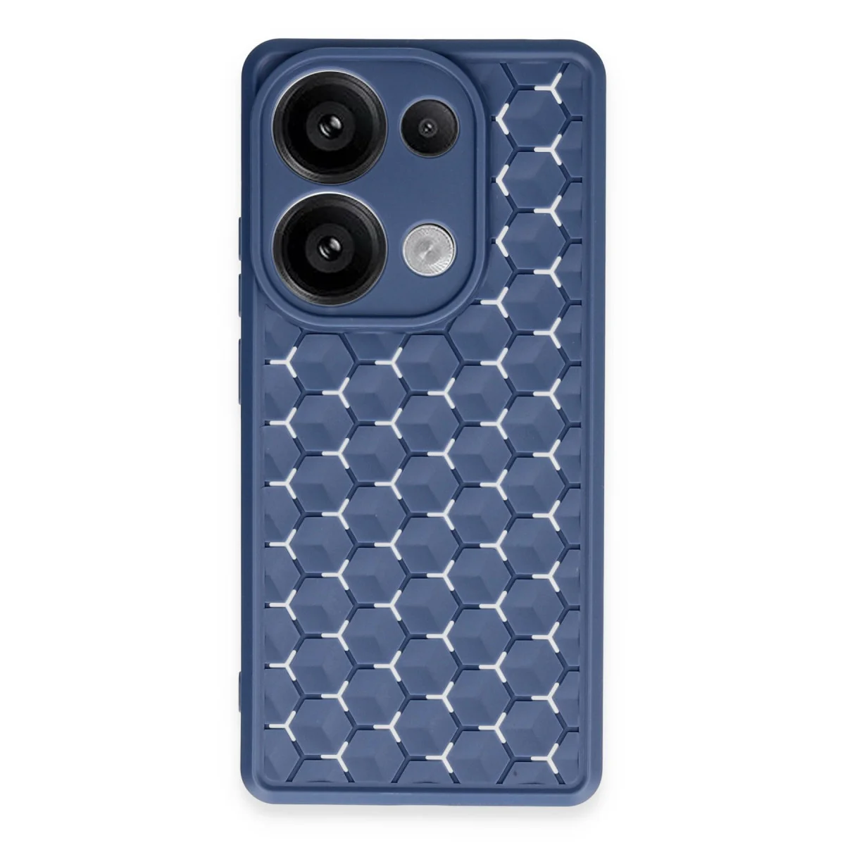 Note 13 Pro 4G Petek Silikon Kılıf - Lacivert (Zarar Görmez Koruma)