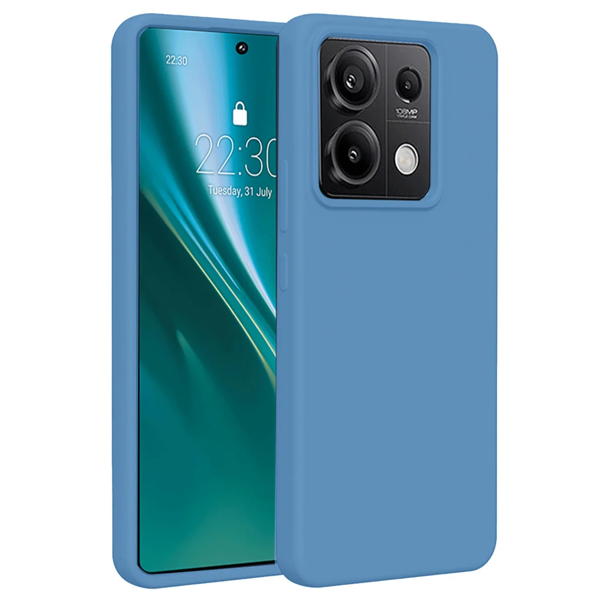 Note 13 Pro 5G First Serisi Silikon Kılıf - Mavi Şıklıkta Maksimum Koruma