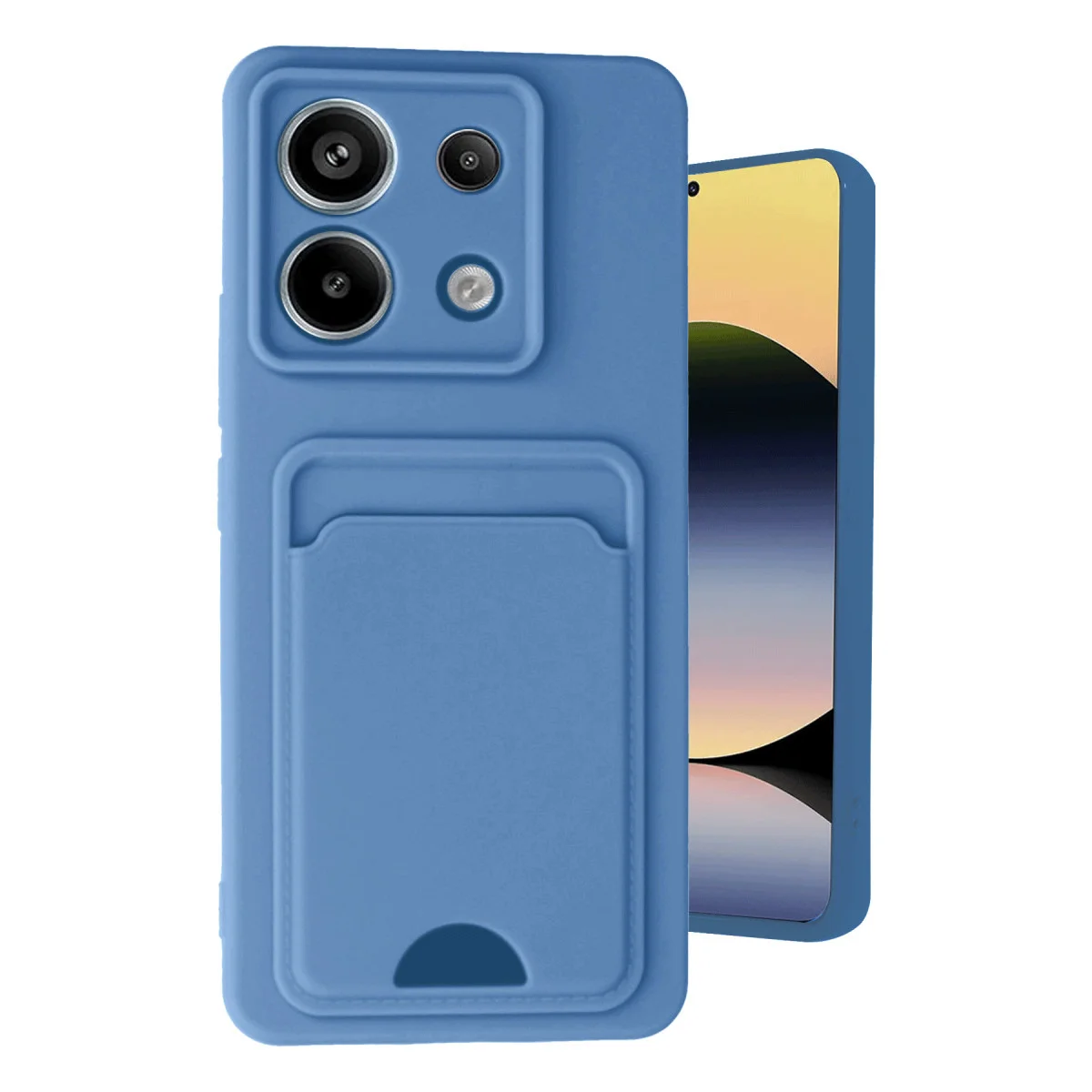 Note 13 Pro 5G Kelvin Kartvizitli Silikon Kılıf - Mavi