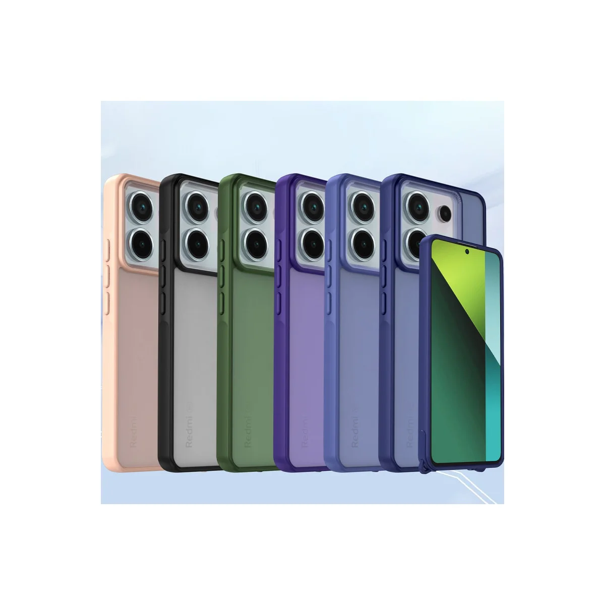 Note 13 Pro 5G Kılıf - Açık Mavi Elegant Kapak