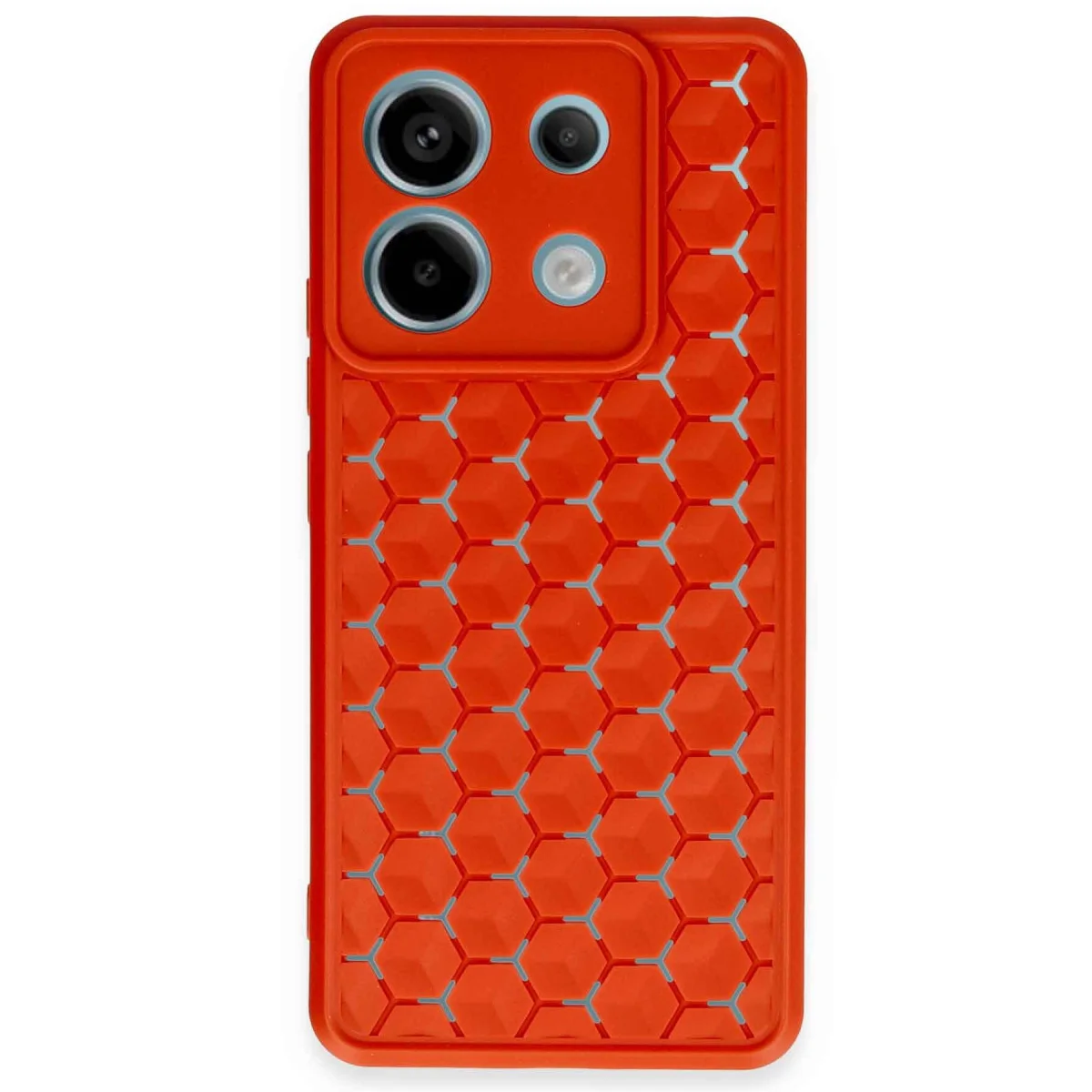 Note 13 Pro 5G Kılıf Petek Silikon Kapak - Kırmızı (Koruma ve Şıklık Bir Arada)