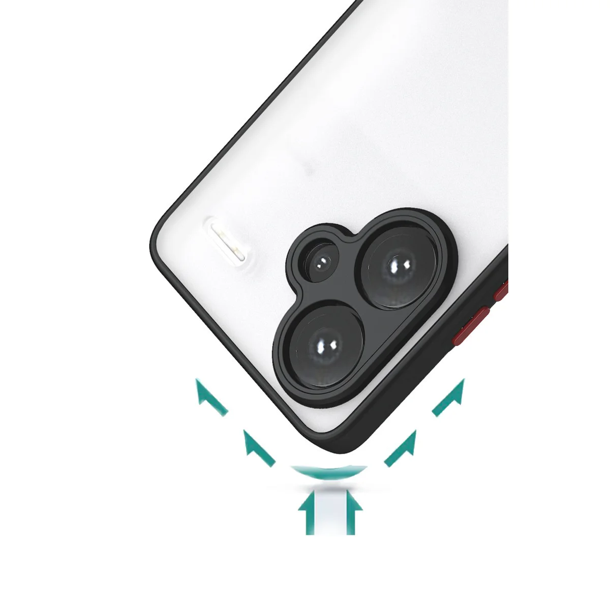 Note 13 Pro Plus Montreal Kılıf - Kamera Korumalı Siyah Silikon Kapak