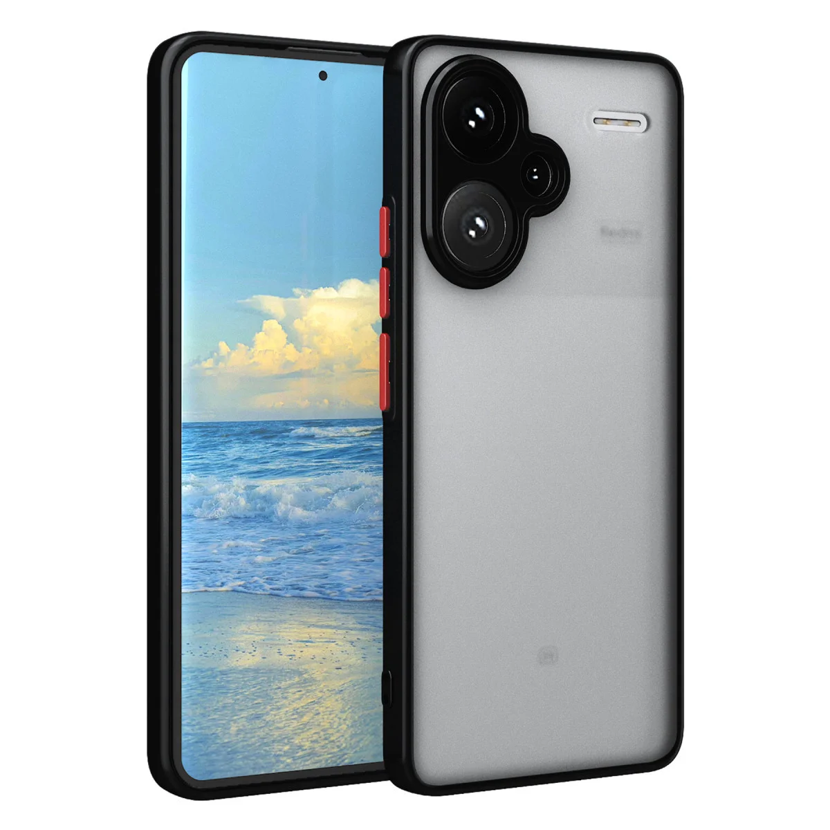 Note 13 Pro Plus Montreal Kılıf - Kamera Korumalı Siyah Silikon Kapak