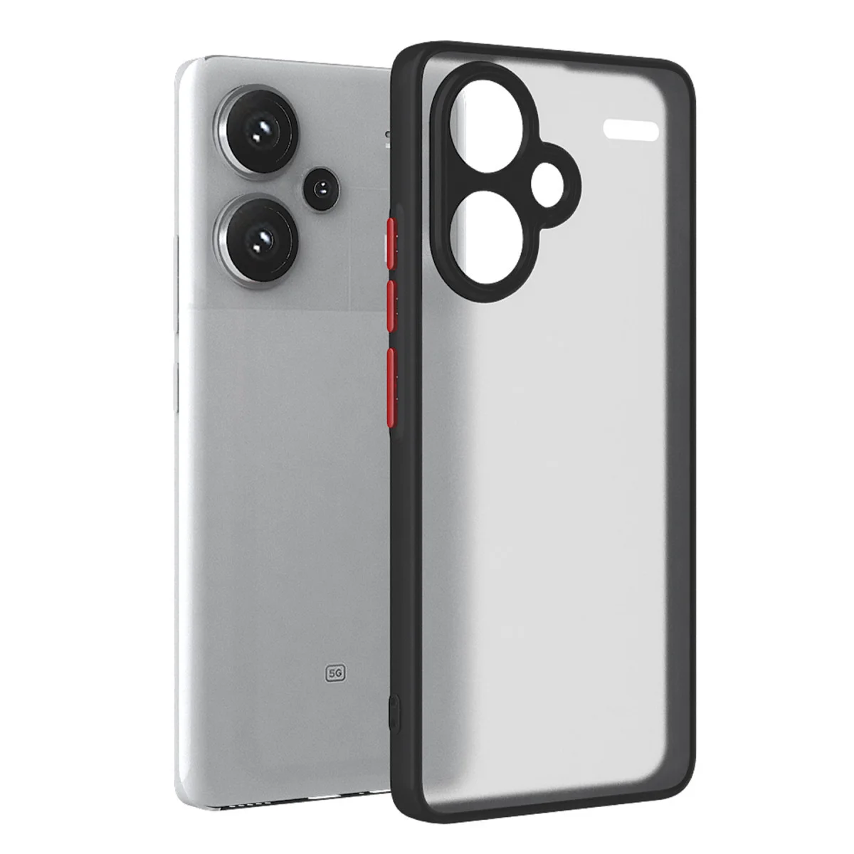 Note 13 Pro Plus Montreal Kılıf - Kamera Korumalı Siyah Silikon Kapak